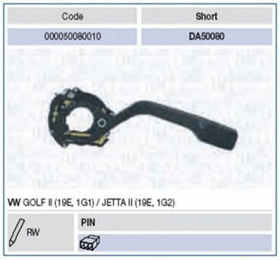 MAGNETI MARELLI 000050080010 -  Выключатель на колонке рулевого управления